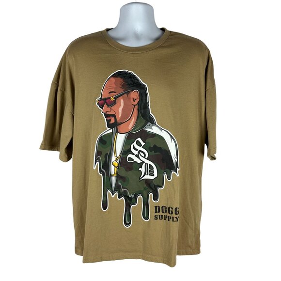 Snoop Dogg Supply Graphic Tee L/G 60% Cotton 40% Polyester Tan Shirt - Picture 2 of 6